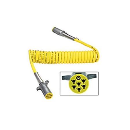 Velvac 7-Way Iso Coiled Cable 12" Lead 15' 590252